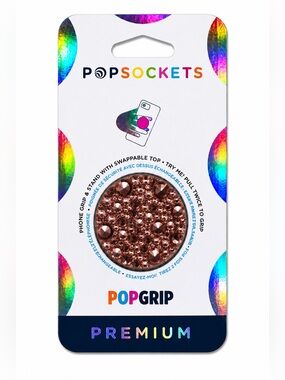 Rose Gold Luxe Crystals PopSocket Phone Holder Grip New